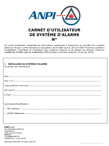 Carnet d'utilisateur (série de 10)