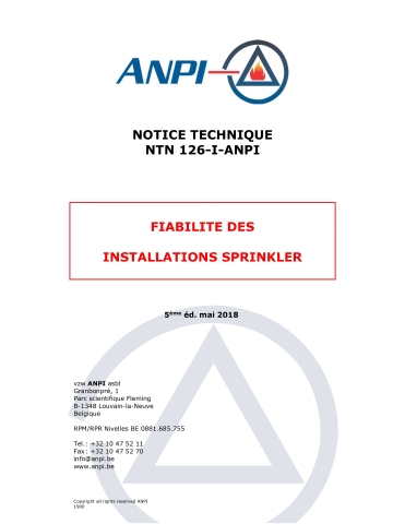NTN 126-I Reliability of sprinkler systems : Part I (F/N)