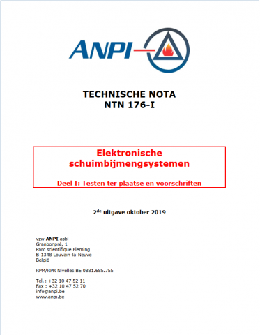 NTN 176-I Elektronich schuim bij mengselsystemen : Deel I : Testen ter plaatse en voorschriften