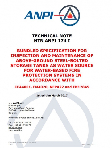 NTN 174-I Inspection and maintenance of above-ground steel-bolted storage tank as water source