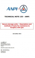 NTN 135 Secure storage units - Description and methods of tests for resistance to burglary with gas